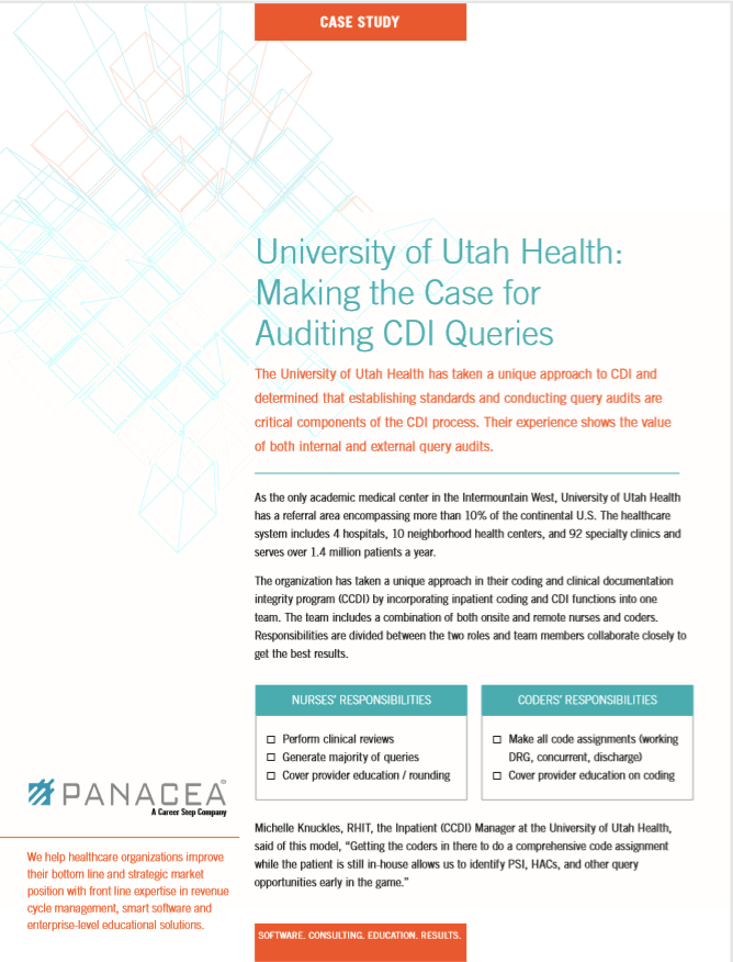 Case study examples for auditing image