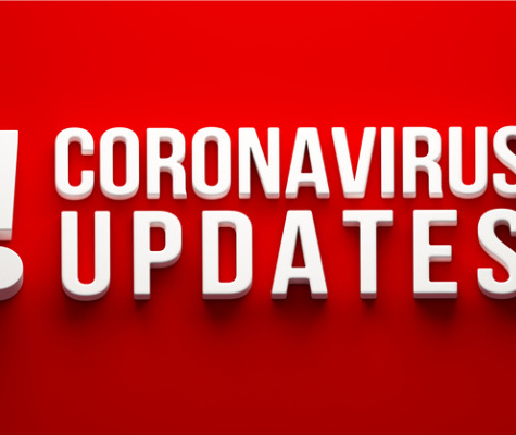 Graphic image that reads Coronavirus Updates
