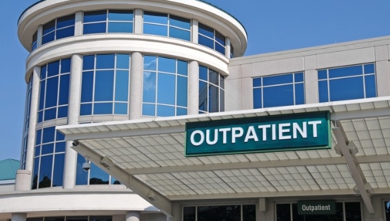 Image of a beige hospital building